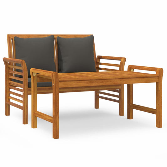 vidaXL Garden Lounge Set | Dark Grey | Solid Acacia Wood, Polyester Foam