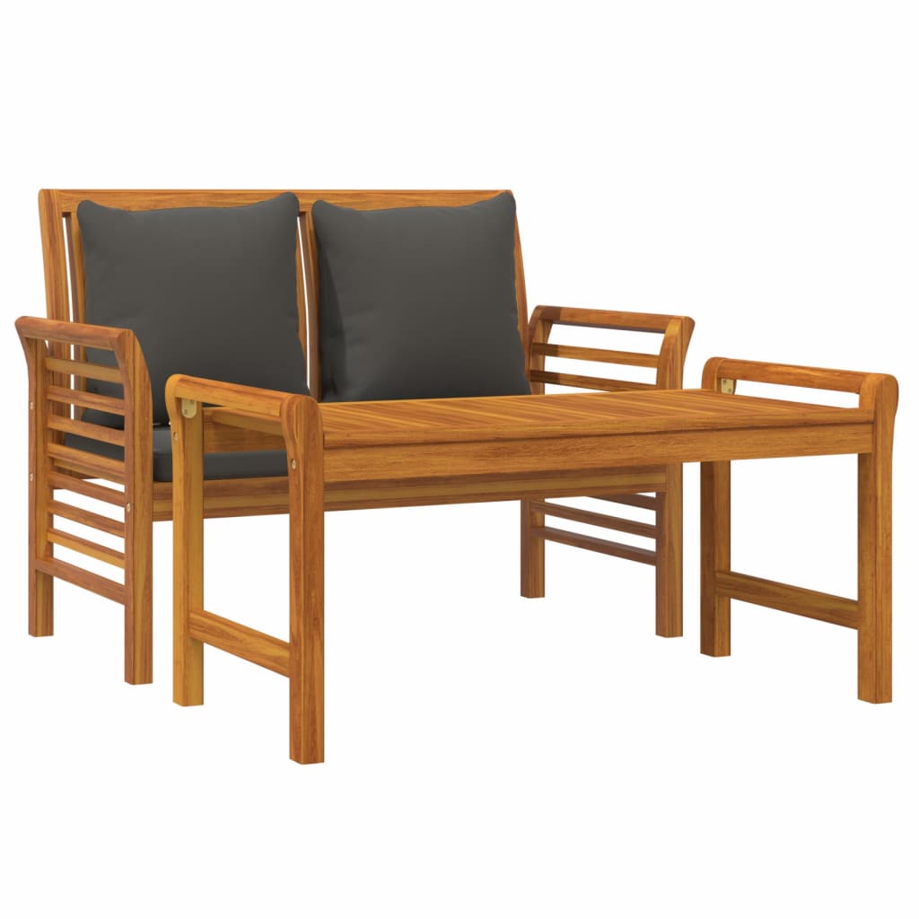 vidaXL Garden Lounge Set | Dark Grey | Solid Acacia Wood, Polyester Foam