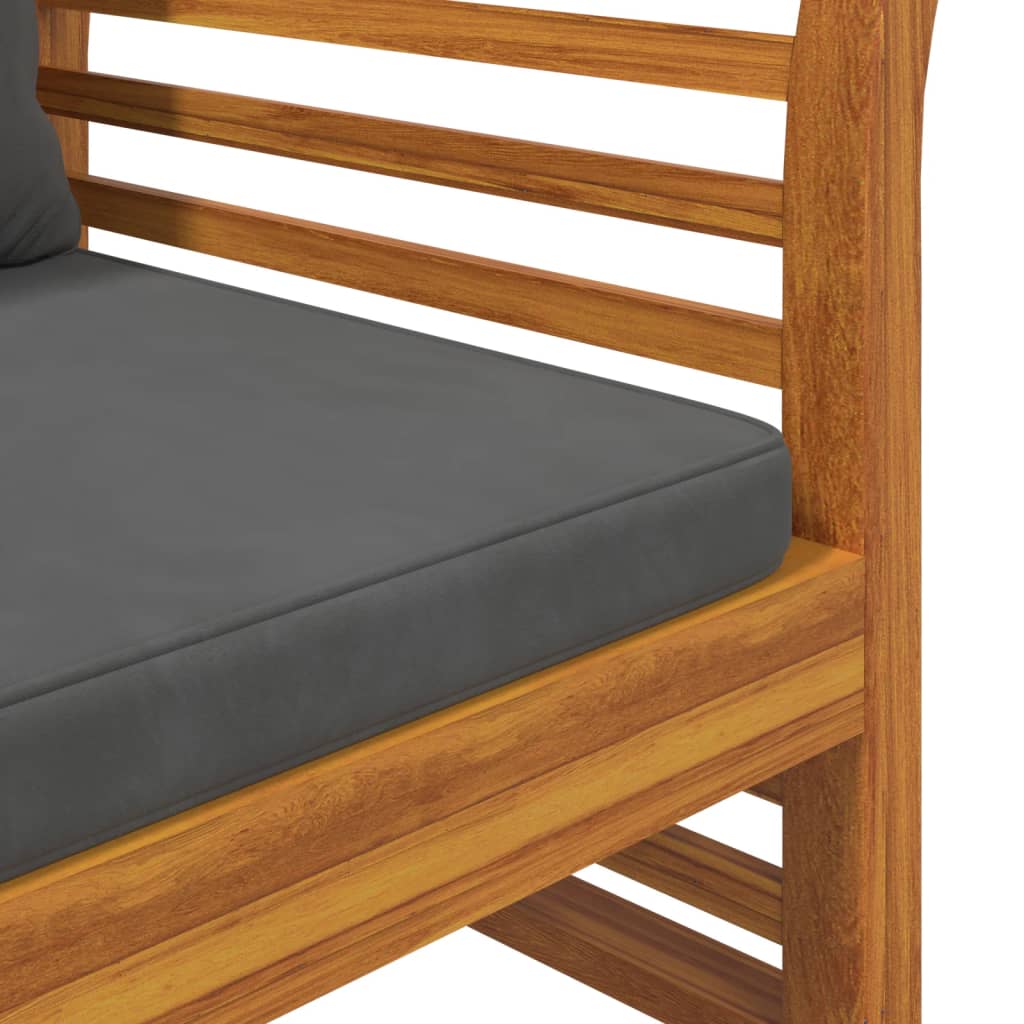vidaXL Garden Lounge Set | Dark Grey | Solid Acacia Wood, Polyester Foam