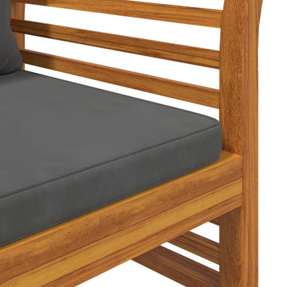 vidaXL Garden Lounge Set | Dark Grey | Solid Acacia Wood, Polyester Foam