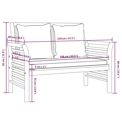vidaXL Garden Lounge Set | Dark Grey | Solid Acacia Wood, Polyester Foam