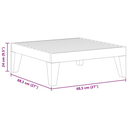 vidaXL Garden Table | Natural Wood | Solid Acacia Wood | Medium | Modular