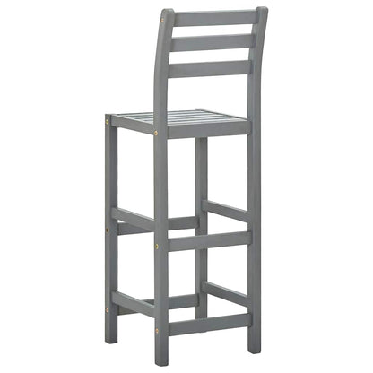 vidaXL Bar Stools 4 pcs Grey Solid Acacia Wood