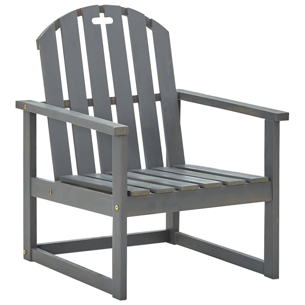 312419 vidaXL Garden Sofa Chairs 2 pcs Grey Solid Acacia Wood