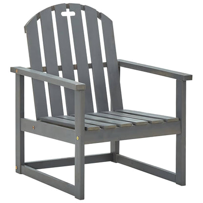 312419 vidaXL Garden Sofa Chairs 2 pcs Grey Solid Acacia Wood
