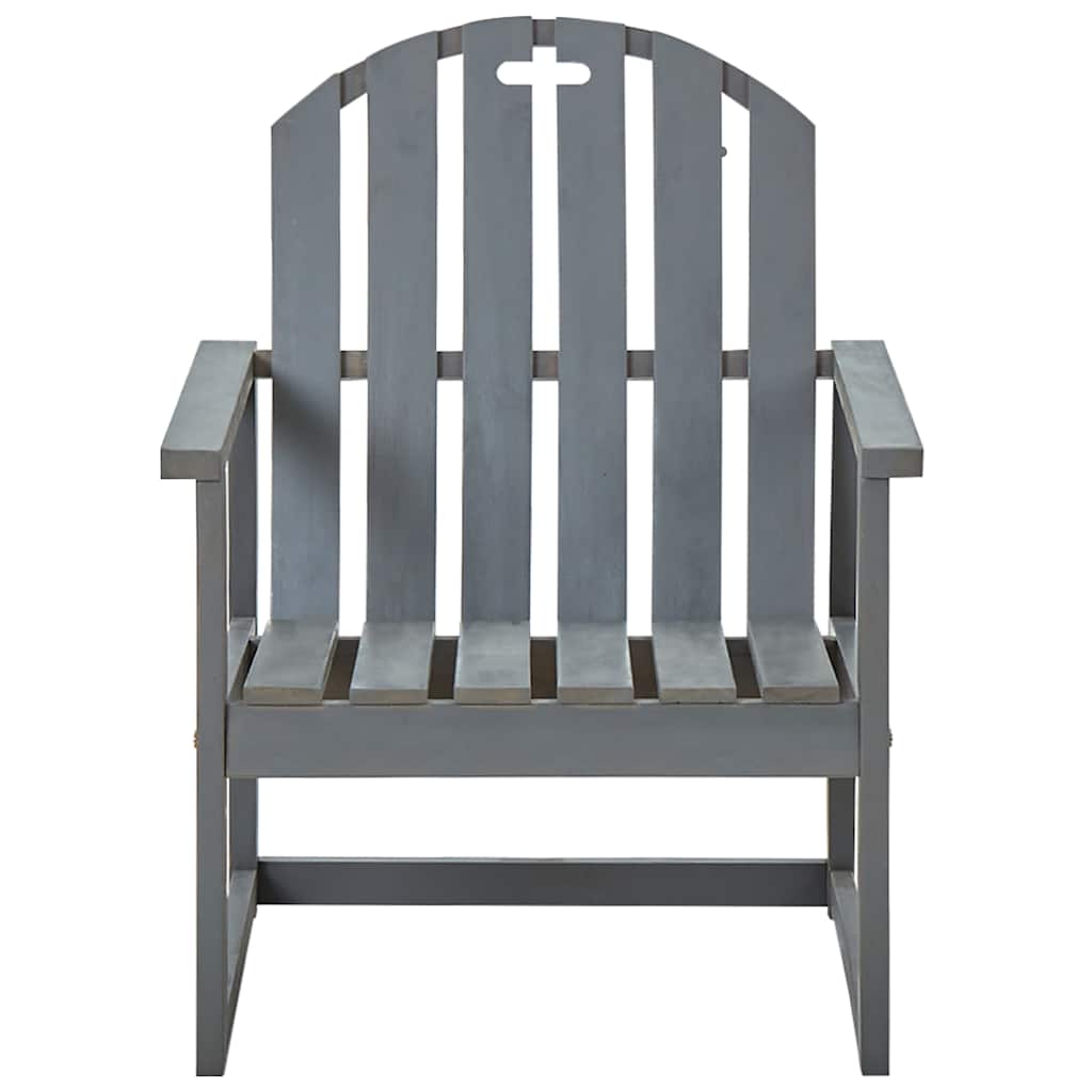 312419 vidaXL Garden Sofa Chairs 2 pcs Grey Solid Acacia Wood