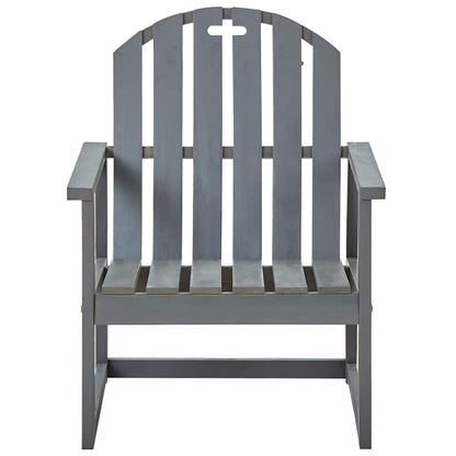 312419 vidaXL Garden Sofa Chairs 2 pcs Grey Solid Acacia Wood