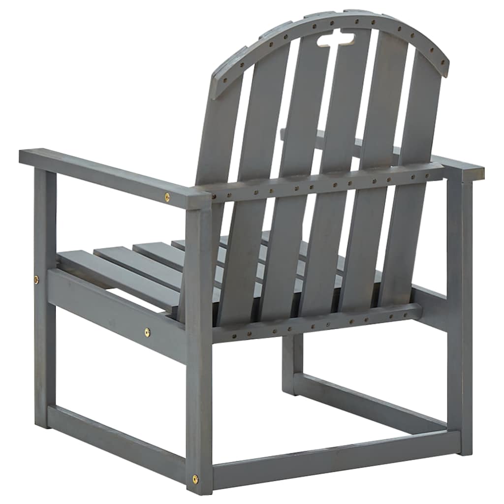 312419 vidaXL Garden Sofa Chairs 2 pcs Grey Solid Acacia Wood