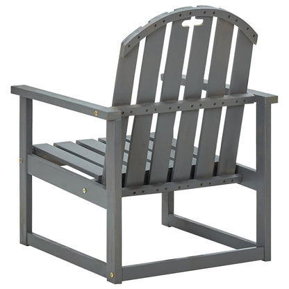 312419 vidaXL Garden Sofa Chairs 2 pcs Grey Solid Acacia Wood