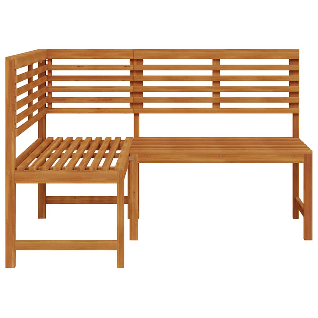 vidaXL Corner Bench | Brown | Solid Acacia Wood | 140 cm corner bench