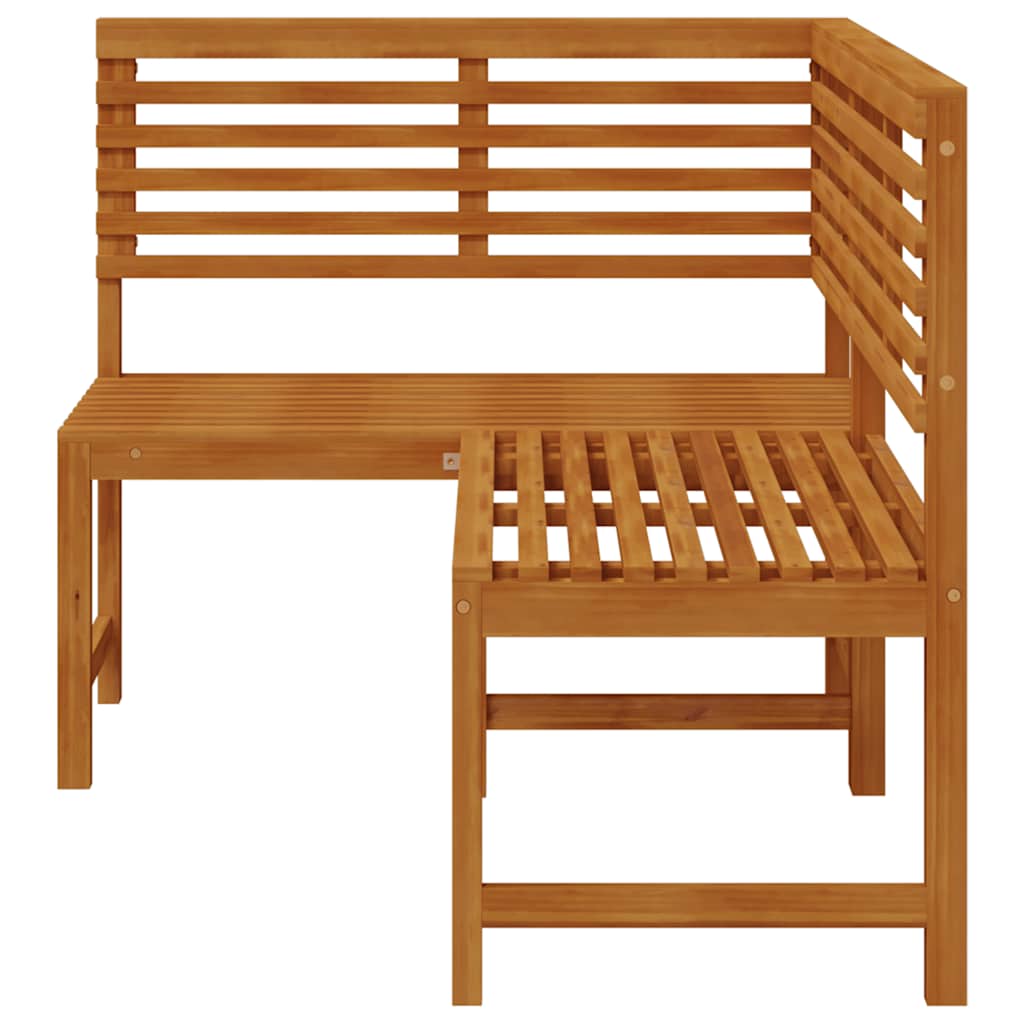 vidaXL Corner Bench | Brown | Solid Acacia Wood | 140 cm corner bench