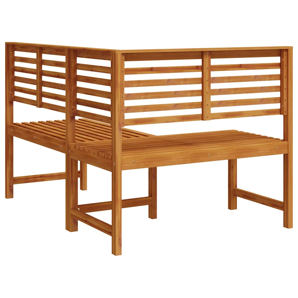 vidaXL Corner Bench | Brown | Solid Acacia Wood | 140 cm corner bench