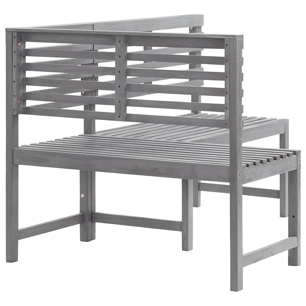 vidaXL Corner Bench | Grey | Solid acacia wood with a grey wash finish | Medium
