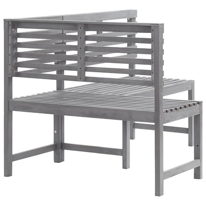 vidaXL Corner Bench | Grey | Solid acacia wood with a grey wash finish | Medium
