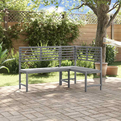 vidaXL Corner Bench | Grey | Solid acacia wood with a grey wash finish | Medium