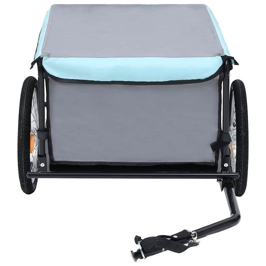 vidaXL Bike Trailer Grey and Blue 65 kg