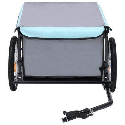 vidaXL Bike Trailer Grey and Blue 65 kg