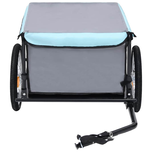 vidaXL Bike Trailer Grey and Blue 65 kg