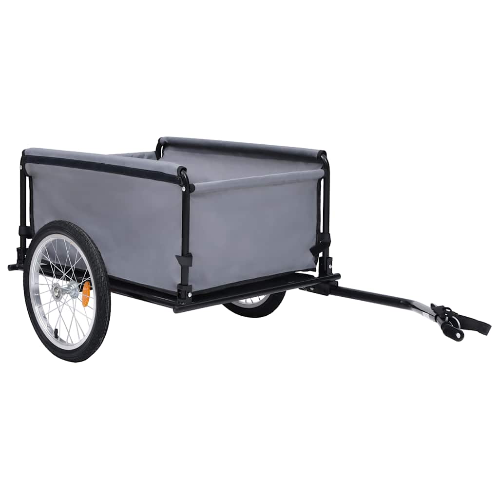 vidaXL Bike Trailer Grey and Blue 65 kg