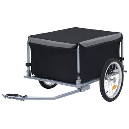 vidaXL Bike Trailer Black and Grey 65 kg