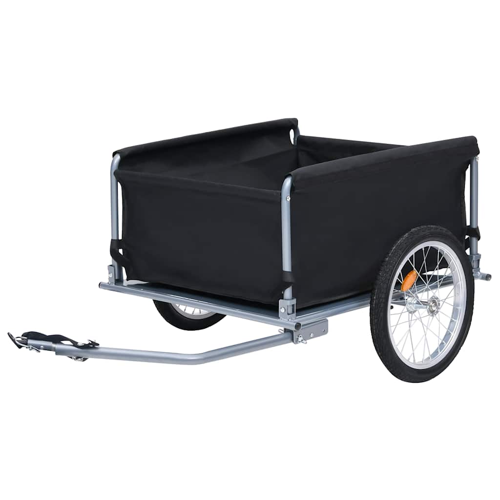 vidaXL Bike Trailer Black and Grey 65 kg
