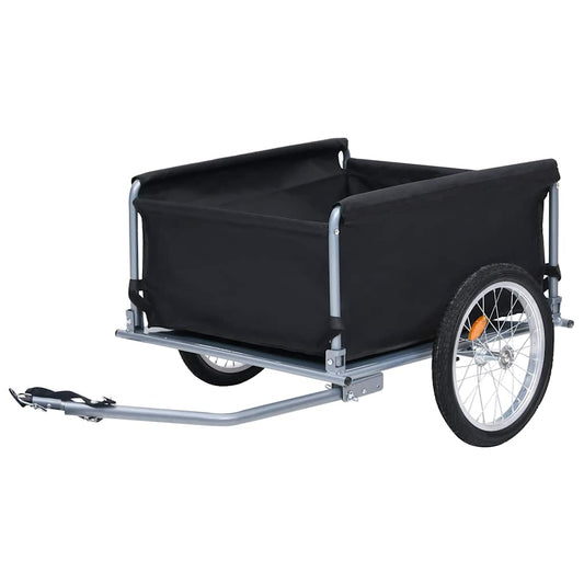 vidaXL Bike Trailer Black and Grey 65 kg