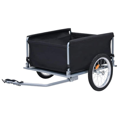vidaXL Bike Trailer Black and Grey 65 kg