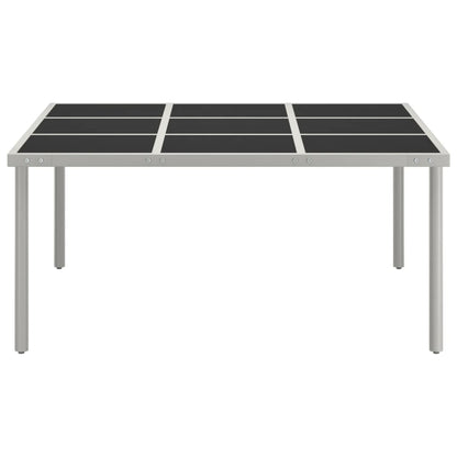 vidaXL Garden Dining Table 170x170x74.5 cm Glass and Steel