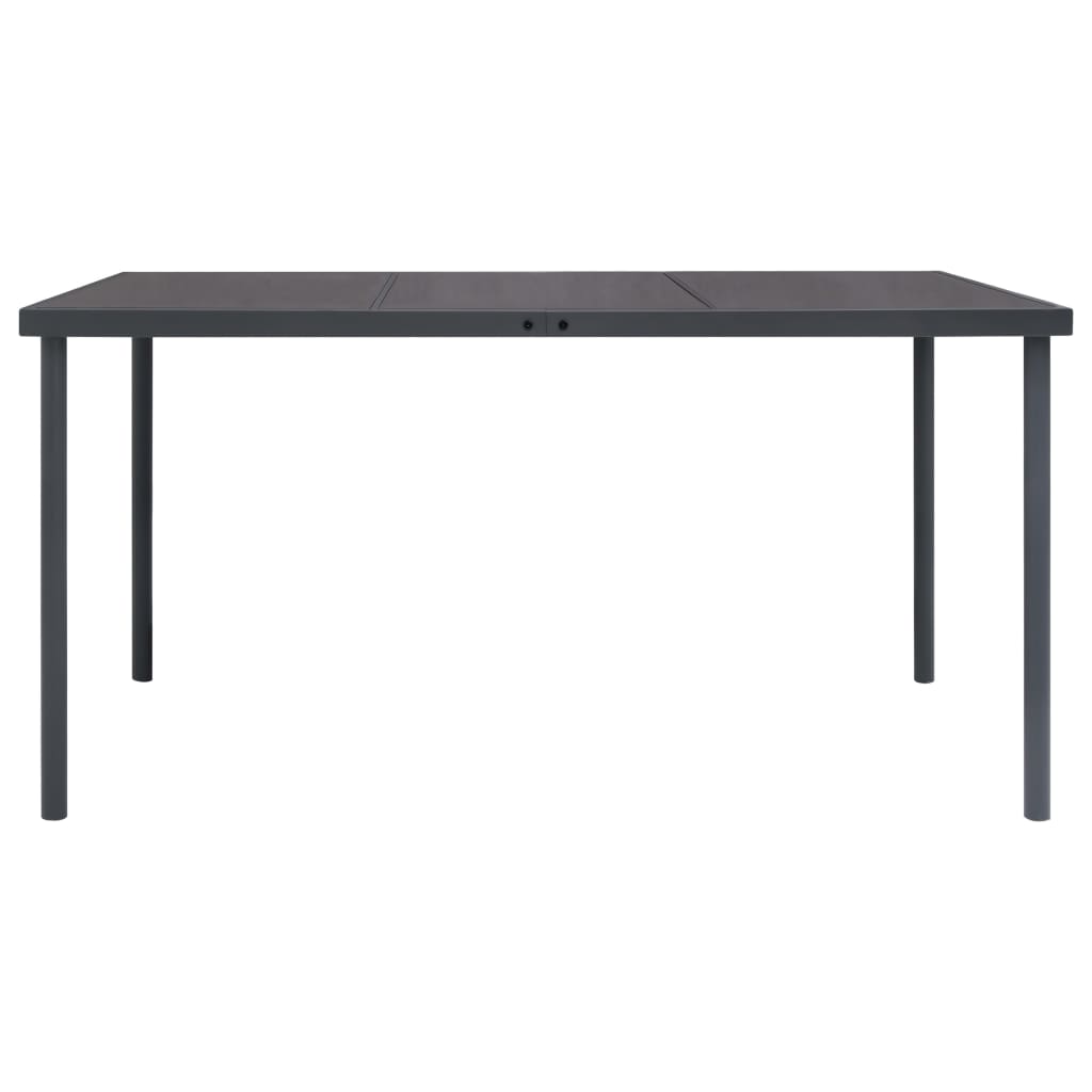 vidaXL Outdoor Dining Table Anthracite 150x90x74 cm Steel