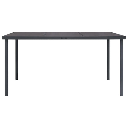 vidaXL Outdoor Dining Table Anthracite 150x90x74 cm Steel
