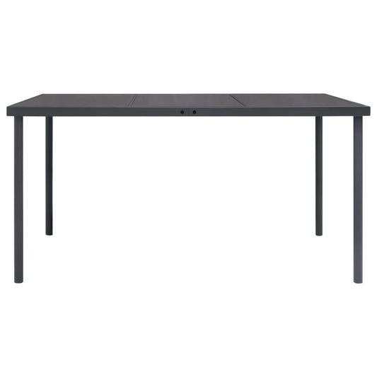 313087 vidaXL Outdoor Dining Table Anthracite 150x90x74 cm Steel