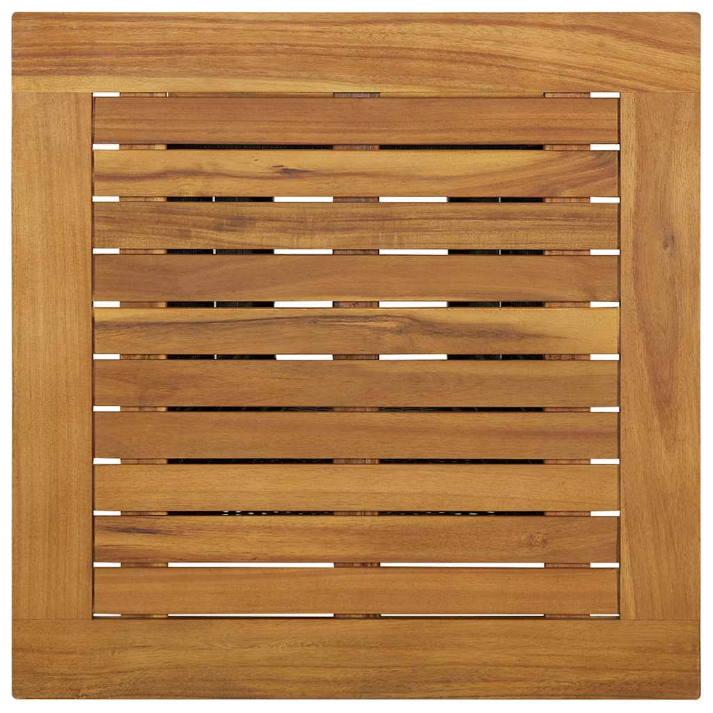 313463 vidaXL Bar Table Black 60x60x110 cm Poly Rattan and Solid Acacia Wood