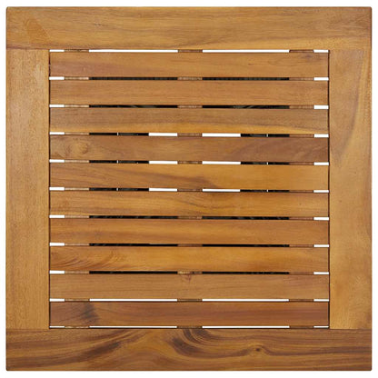 313464 vidaXL Bar Table Grey 60x60x110 cm Poly Rattan and Solid Acacia Wood