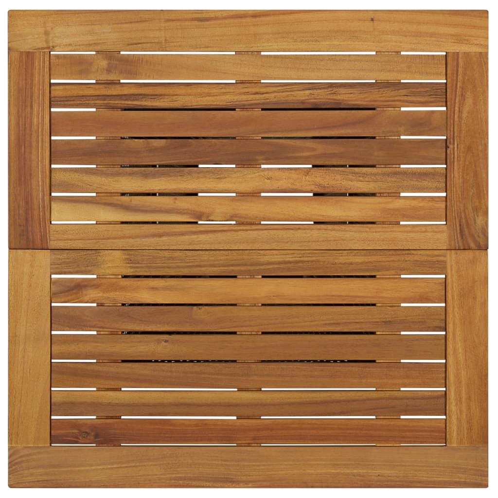 vidaXL Bar Table Black 80x80x110 cm Poly Rattan and Solid Acacia Wood