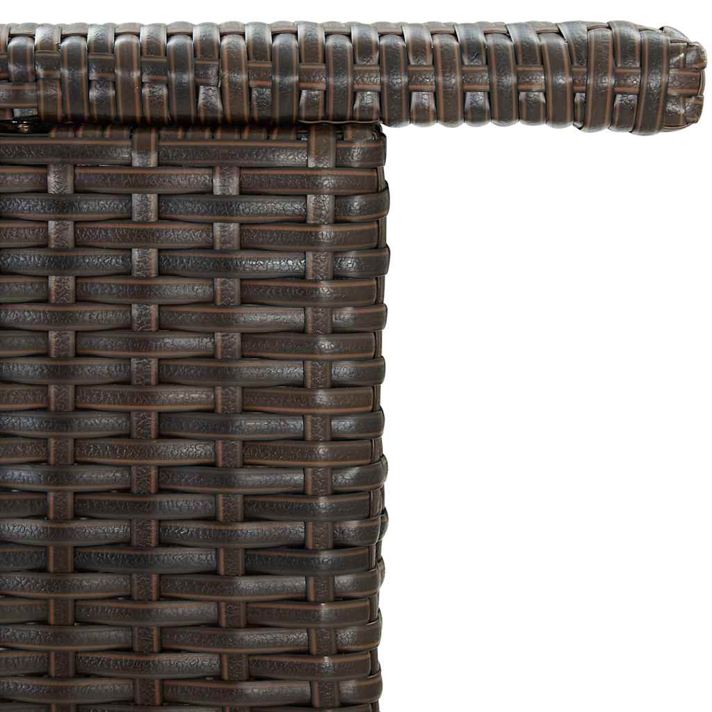 vidaXL Garden Bar Table Brown 120x55x110 cm Poly Rattan