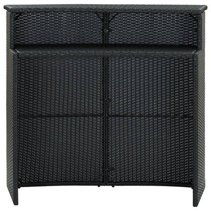 vidaXL Garden Bar Table Black 120x55x110 cm Poly Rattan