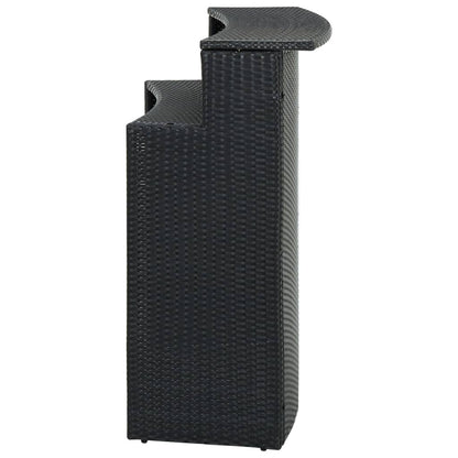 vidaXL Garden Bar Table Black 120x55x110 cm Poly Rattan