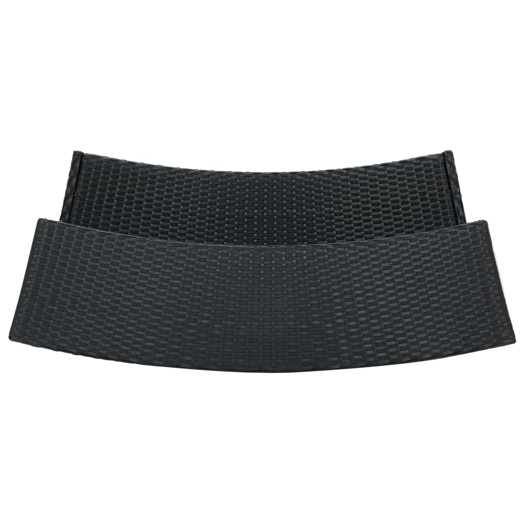 vidaXL Garden Bar Table Black 120x55x110 cm Poly Rattan