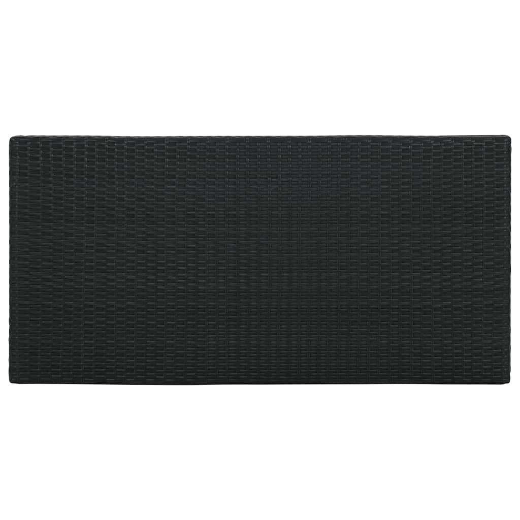 vidaXL Bar Table with Storage Rack Black 120x60x110 cm Poly Rattan