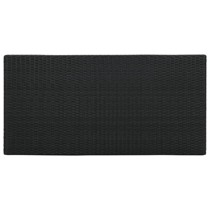 vidaXL Bar Table with Storage Rack Black 120x60x110 cm Poly Rattan