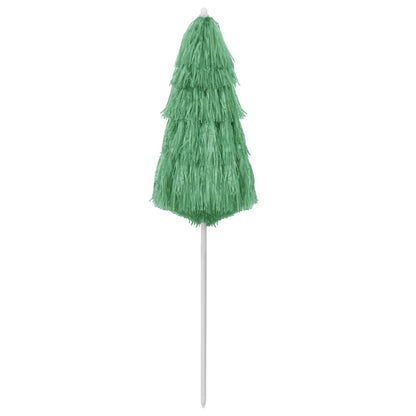 vidaXL Hawaii Beach Parasol | Green | Polyester | Medium | Tiltable