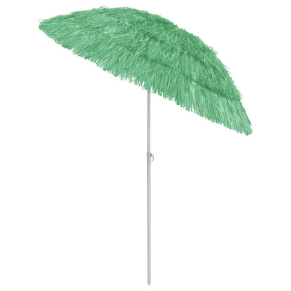 vidaXL Hawaii Beach Parasol | Green | Polyester | Medium | Tiltable