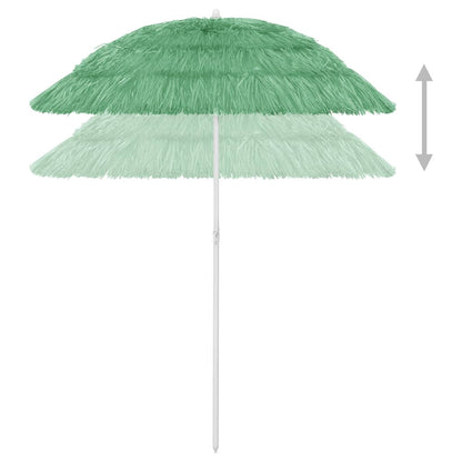 vidaXL Hawaii Beach Parasol | Green | Polyester | Medium | Tiltable