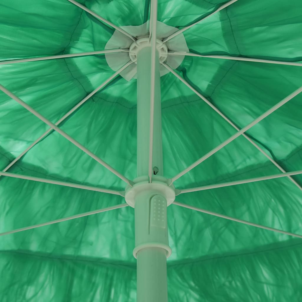 vidaXL Hawaii Beach Parasol | Green | Polyester | Medium | Tiltable