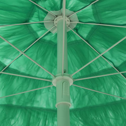 vidaXL Hawaii Beach Parasol | Green | Polyester | Medium | Tiltable