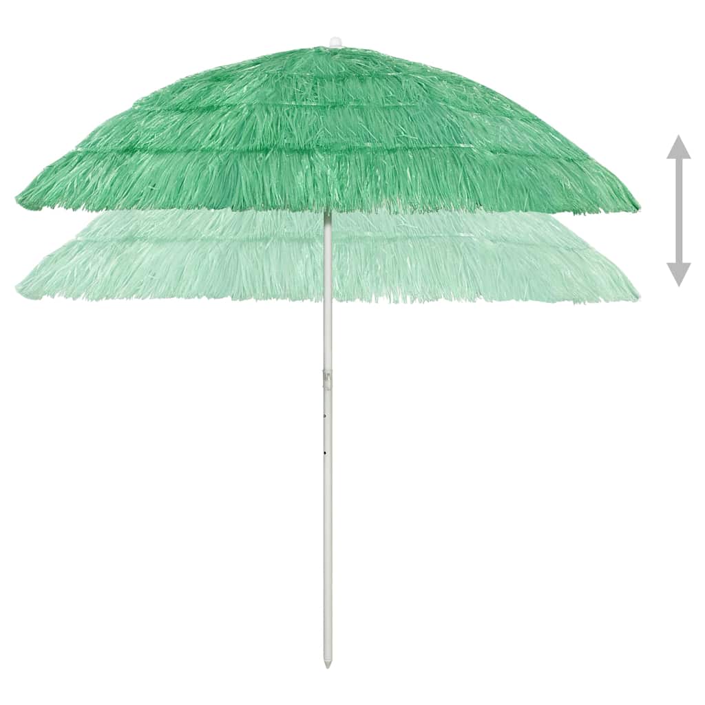 314698 vidaXL Hawaii Beach Parasol Green 240 cm
