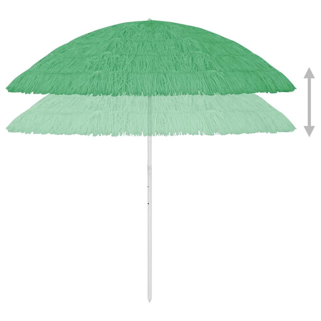 314699 vidaXL Hawaii Beach Parasol Green 300 cm