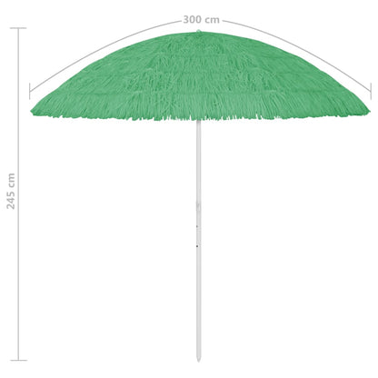 vidaXL Hawaii Beach Parasol Green 300 cm