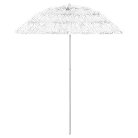 314700 vidaXL Hawaii Beach Parasol White 180 cm