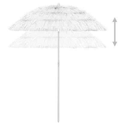 314700 vidaXL Hawaii Beach Parasol White 180 cm